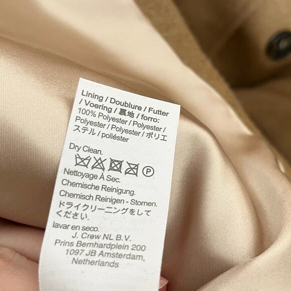 J. Crew Double Breasted Italian Wool Cashmere Coat Jacket Womens 2P Brown - Picture 13 of 13